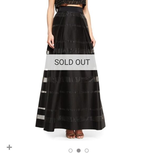 Purple Velvet Pure Silk Maxi Skirt - Picture 2 of 14